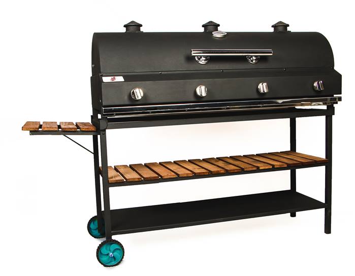 استیک مرغ همراه کباب‌پز ذغالی